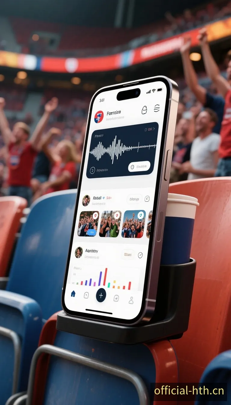 HTH Sports 体育应用界面示意图